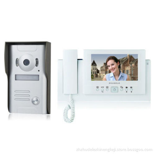 7-inch Video Door Phone with Video and Picture Recorder, Rainproof/Anti-riot Outdoor